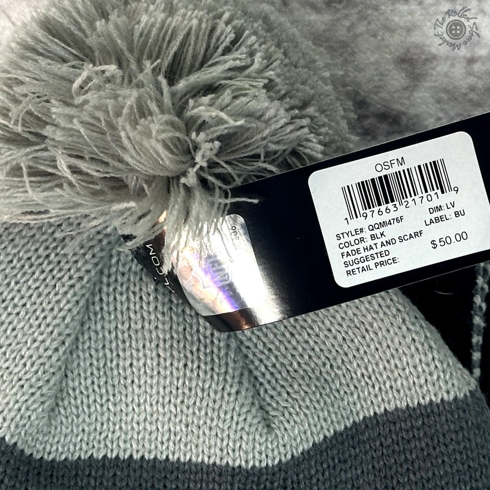 NWT Fade‎ Raiders NFL Knit Hat Bobble Beanie & Scarf Set Logo Football MSRP $50 - Picture 4 of 6
